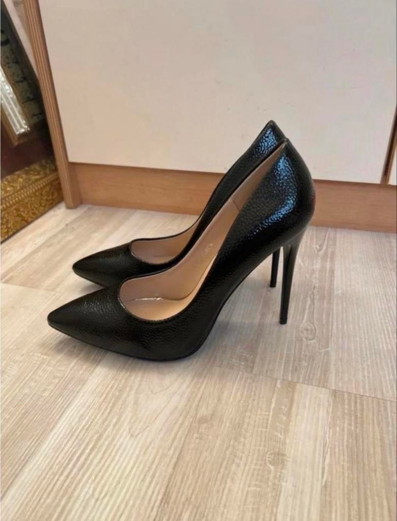 Zwarte Hakken met Slangenprint, Pumps, Zwart, Nieuw, Ophalen of Verzenden