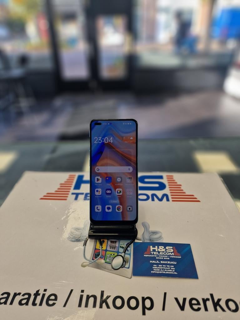 Oppo Reno 4 5G 128GB Blauw  alles orgineel 2 jaar garantie, Telecommunicatie, Mobiele telefoons | Overige merken, Ophalen of Verzenden