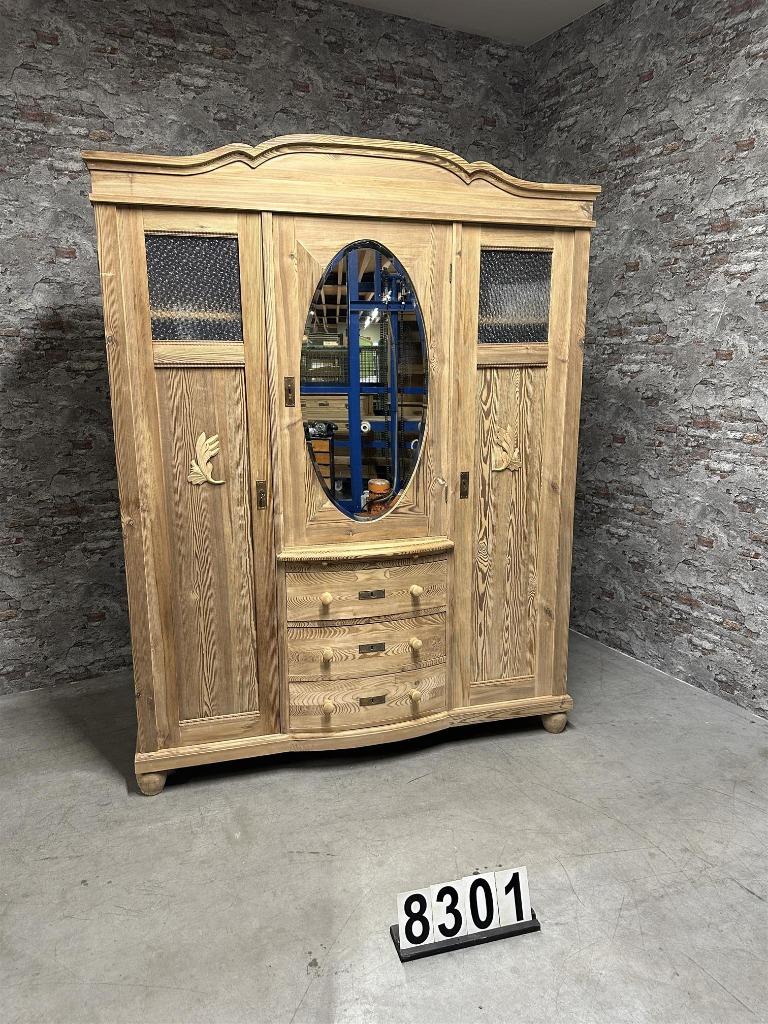 Antieke grenen kledingkast nr8301, Huis en Inrichting, Info@antiekgroothandel.com, 7602 RG, 200 cm of meer, 150 tot 200 cm