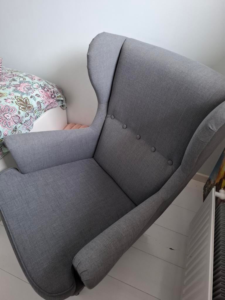 Ikea Strandmon fauteuil, Ophalen, Eenpersoons, 75 tot 100 cm, Zo goed als nieuw