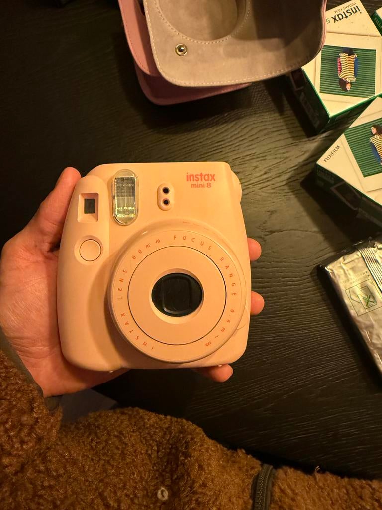 Instax Mini 8 Camera - Roze, Compact, Ophalen of Verzenden, Zo goed als nieuw, Fuji