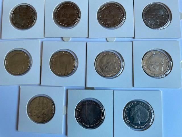 2,5 gulden dubbelportret 30 april 1980 in munthouder, Ophalen of Verzenden, Koningin Beatrix, 2½ gulden, Losse munt