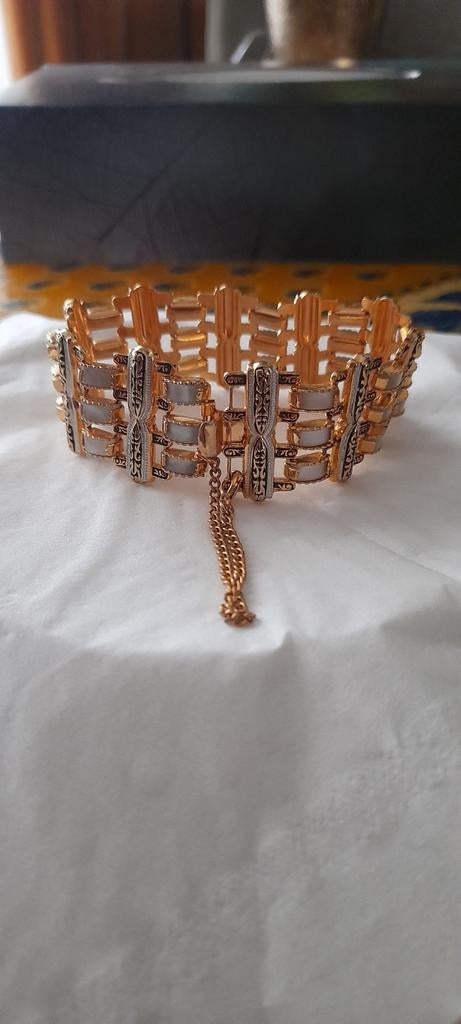 Toledo 1960 Damascene armband., Ophalen of Verzenden, Zo goed als nieuw, Goud, Met edelsteen