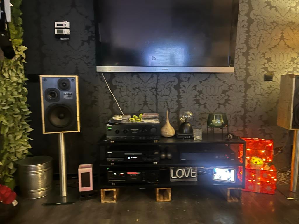 Pioneer SX 440 Speakers met Bamboe Fineer, Audio, Tv en Foto, Luidsprekers, Ophalen, Gebruikt, Front, Rear of Stereo speakers