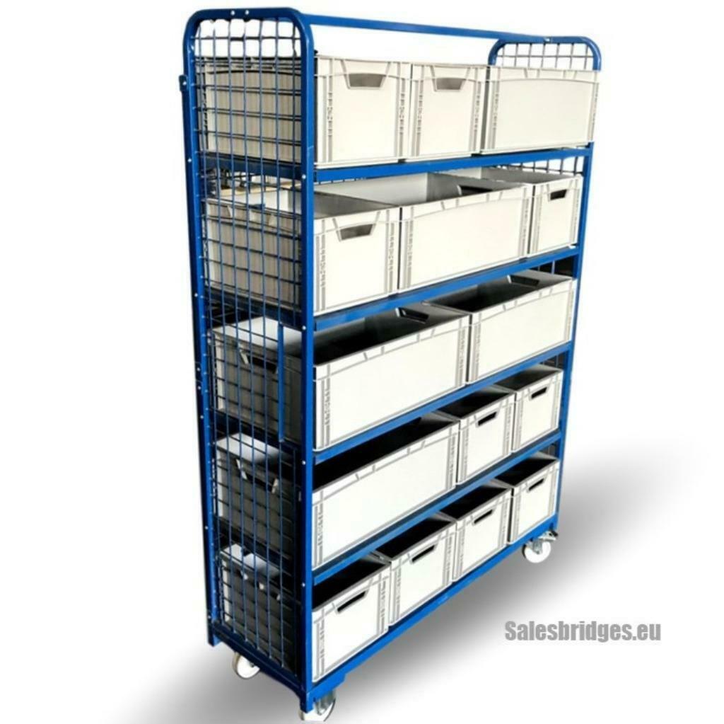 Magazijnwagen Euronorm Bakken eurobox karretje rolcontainer, 100 liter of meer, Ophalen of Verzenden, Nieuw, Overige typen