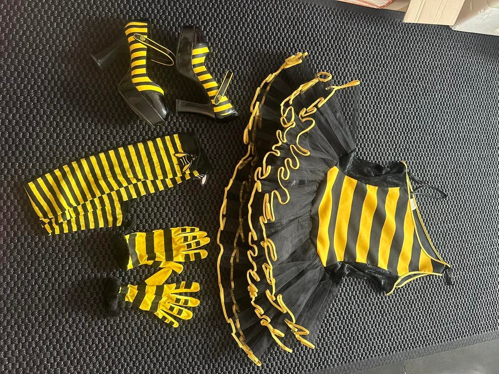 Carnavalsjurk met accessoires - Maat S, schoenmaat 36, Kleding | Dames, Carnavalskleding en Feestkleding, Ophalen, Carnaval, Zo goed als nieuw