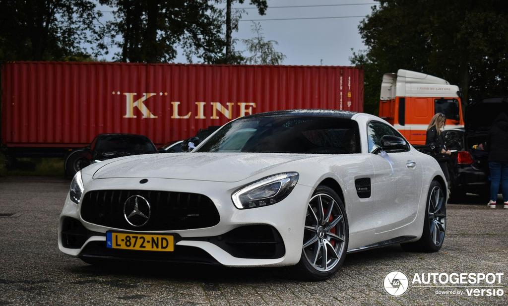 Mercedes-Benz AMG GT 4.0 S 2015 Wit, Auto's, Automaat, Achterwielaandrijving, 510 pk, Alcantara