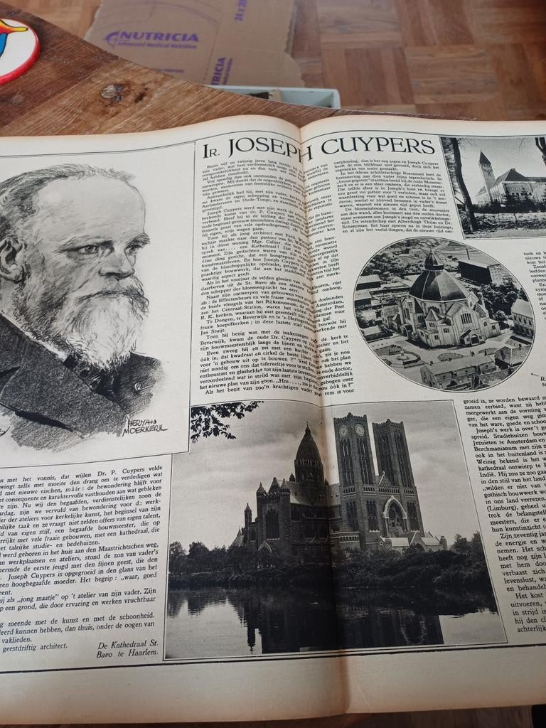 Artikel over ir. Joseph Cuypers 1931, Ophalen of Verzenden, 1920 tot 1940, Knipsel(s)