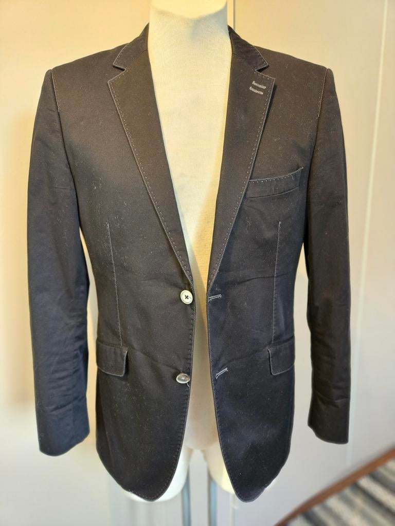 British Indigo  Zwart Katoenen Blazer 50 - Nieuw nu € 55,00, Maat 48/50 (M), Zwart, Nieuw, Ophalen of Verzenden