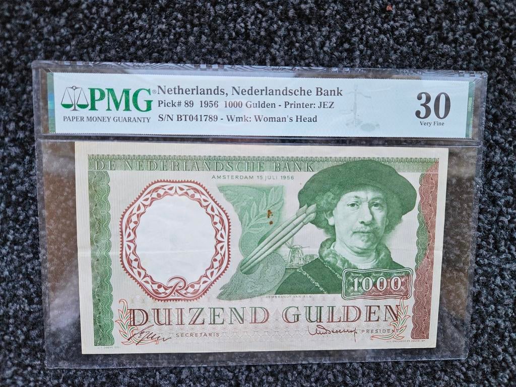 1000 gulden rembrandt, Postzegels en Munten, Bankbiljetten | Nederland, Ophalen of Verzenden, 1000 gulden