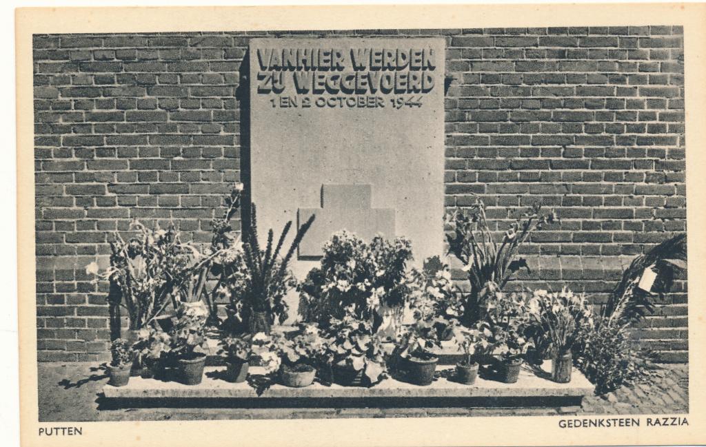9375 Putten, Gedenksteen Razzia, Ophalen of Verzenden, 1940 tot 1960, Gelderland
