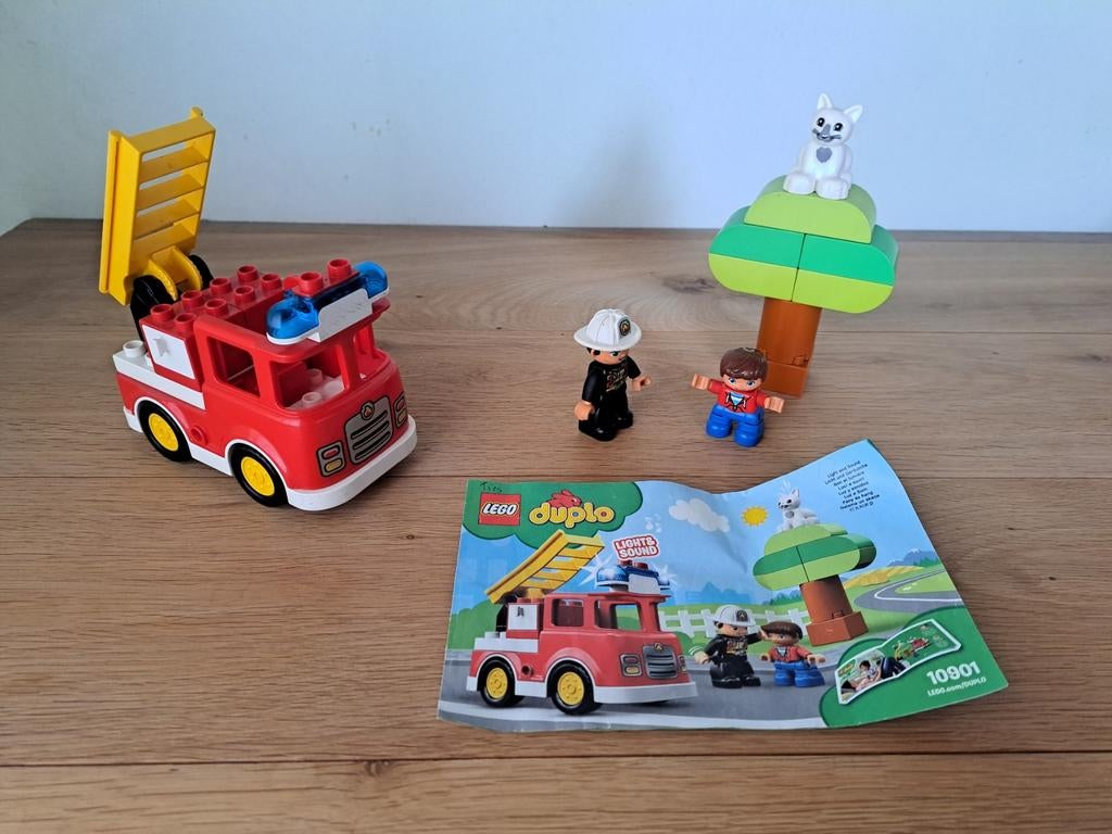 Lego Duplo Brandweerwagen 10901 - Gebruikt, Ophalen of Verzenden, Gebruikt, Complete set, Duplo