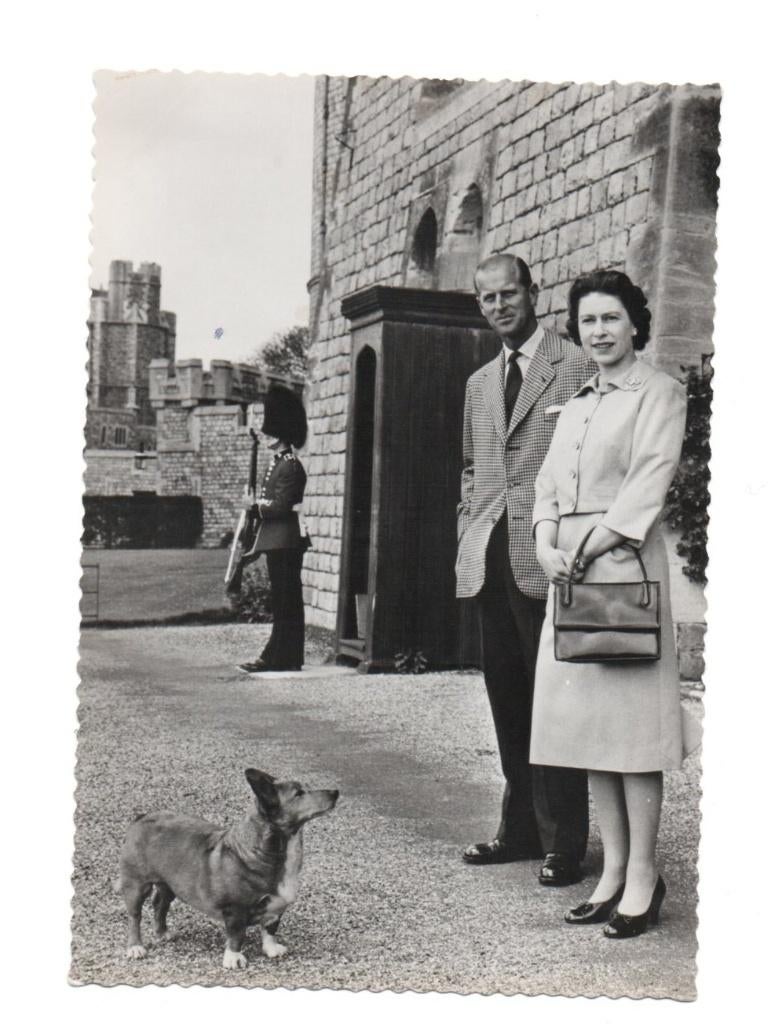 ansichtkaart queen  elizabeth  prince philip, Verzenden, Zo goed als nieuw, Buitenland, Kaart, Foto of Prent