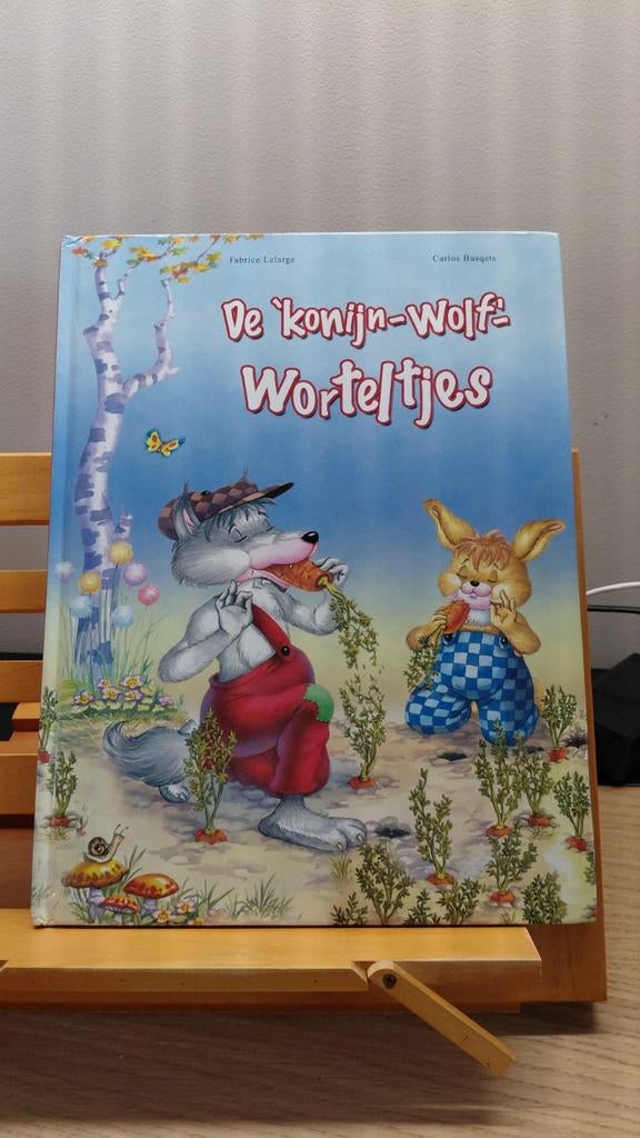 De Konijn-Wolf Worteltjes - Fabrice Lelarge, Ophalen of Verzenden, Zo goed als nieuw, Fabrice Lelarge, Sprookjes
