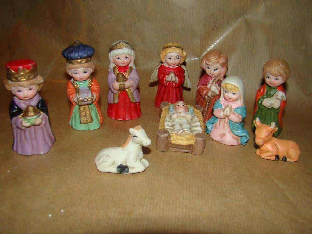 kleine kerst groep voor kerststal, Ophalen of Verzenden, Gebruikt