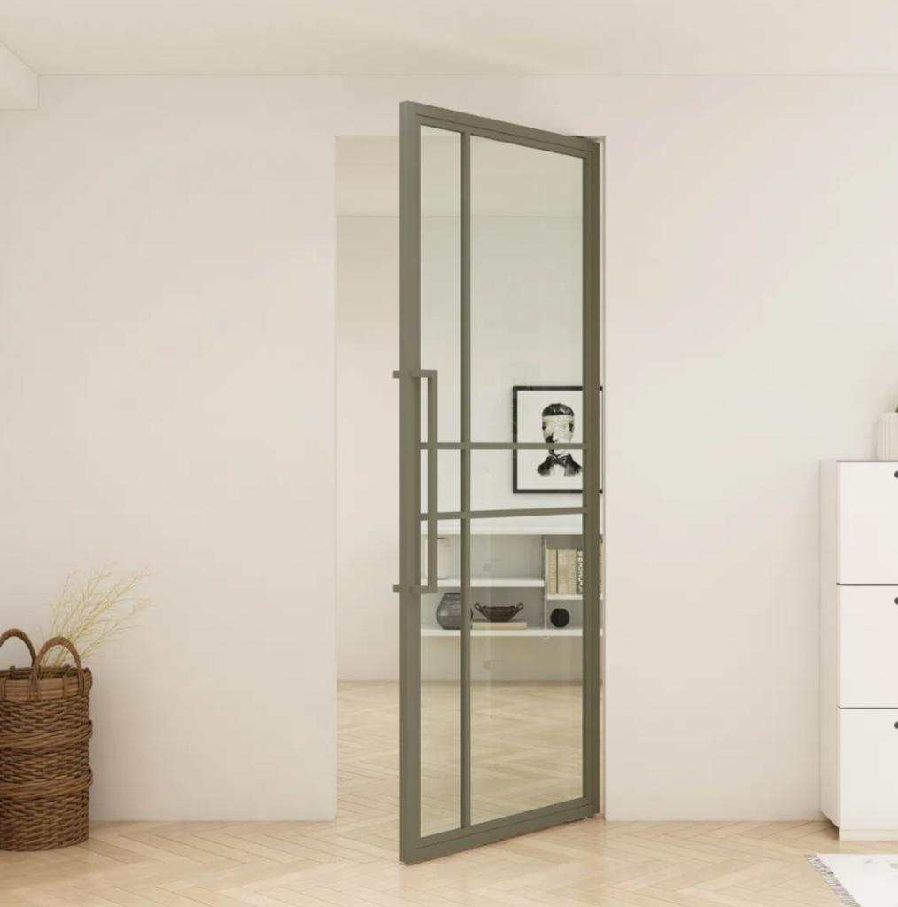 *NIEUW* Stalen Taatsdeur Olijfkleur & Bronskleur, 215 cm of meer, Binnendeur, Nieuw, Glas