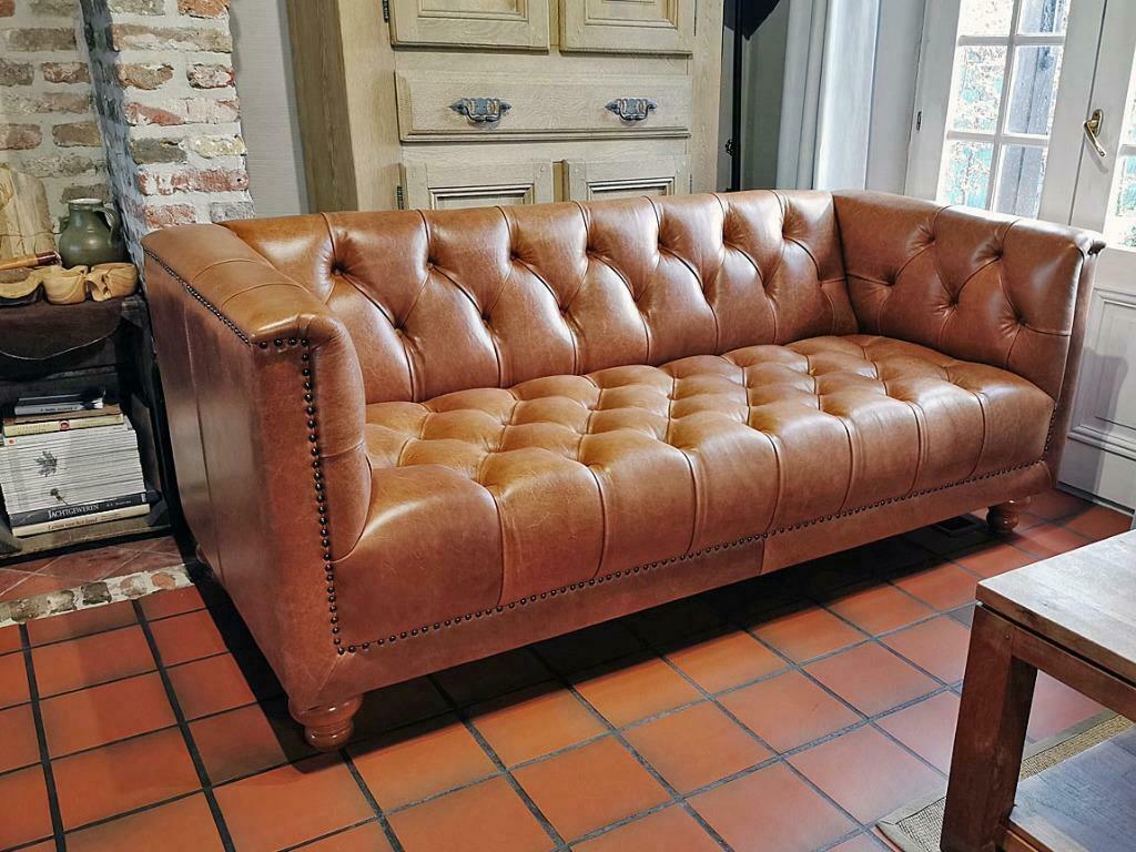 Chesterfield Parliament Banken, elke maat of kleur, Huis en Inrichting, Verzenden, 75 tot 100 cm, Rechte bank, 200 tot 250 cm