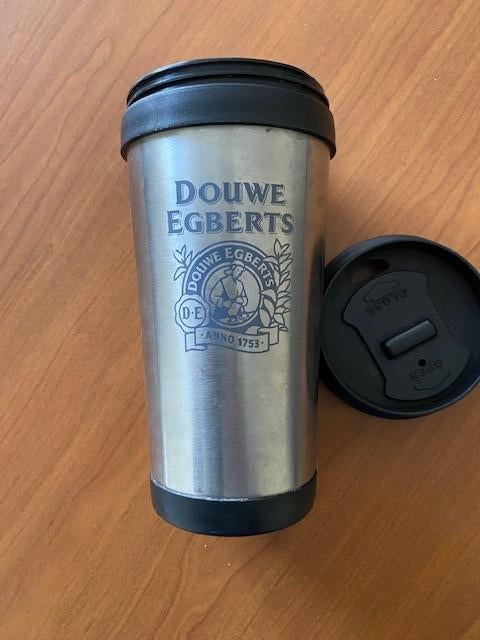 Rvs Thermosbeker - Herbruikbare Koffiebeker Douwe Egberts, Overige materialen, Overige typen, Nieuw, Ophalen of Verzenden