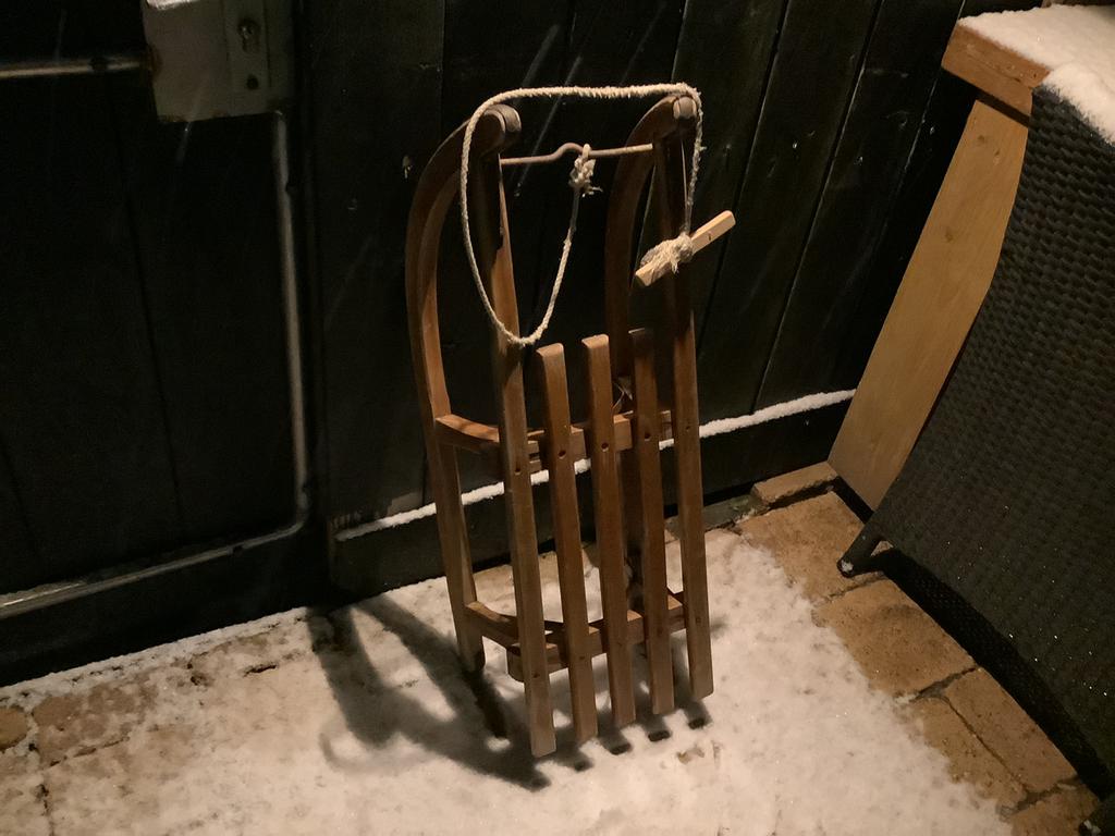 Slede, Ophalen, Gebruikt, Hout