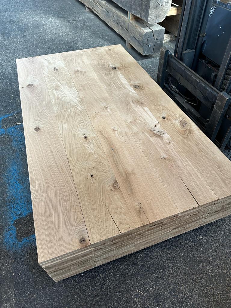 Eiken Vloerdelen - Massief 18 en 22 cm breed, Ophalen, Gebruikt, Minder dan 25 mm, Eiken