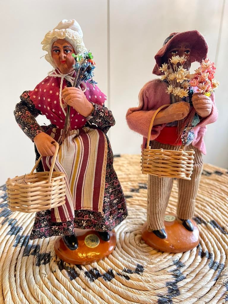 2 franse Santon poppen, Verzamelen, Beelden en Beeldjes, Ophalen of Verzenden