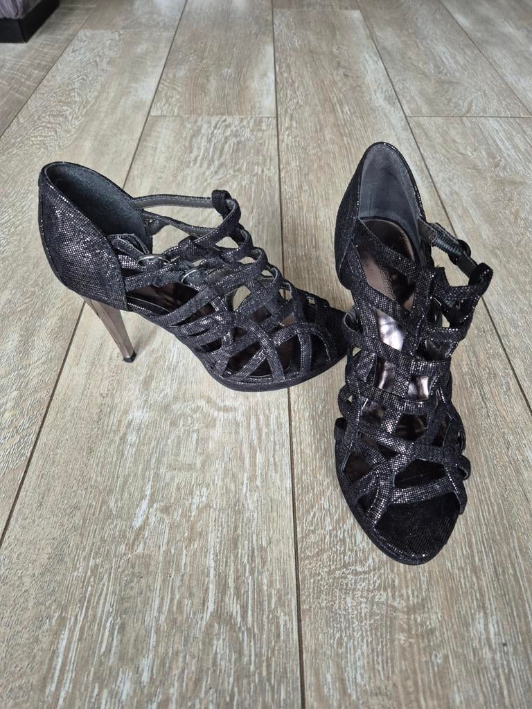 Hoge hakken. Graceland. Maat 39. Zwart brons zilver., Ophalen, Zwart, Graceland, Schoenen met hoge hakken