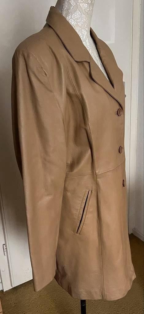 Leren jas van Leatherstyle maat 44 [DM], Ophalen of Verzenden, Zo goed als nieuw, Maat 42/44 (L), Beige