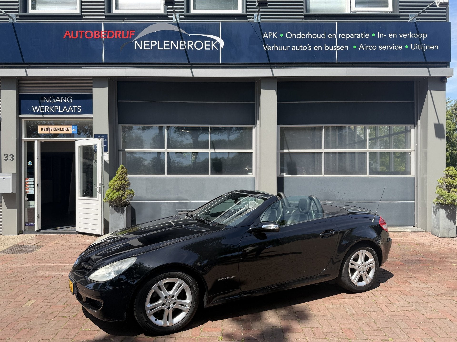 Mercedes-Benz SLK 200 K Automaat | Navi | Winterpakket | Led, Auto's, Automaat, Dealer onderhouden, Gebruikt, Zwart