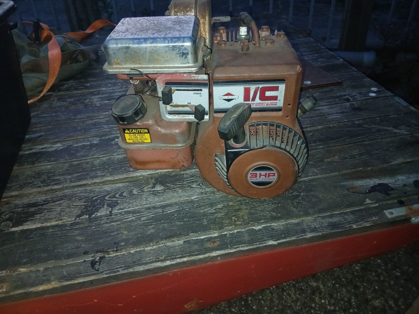 Brigs and stratton motor, Ophalen