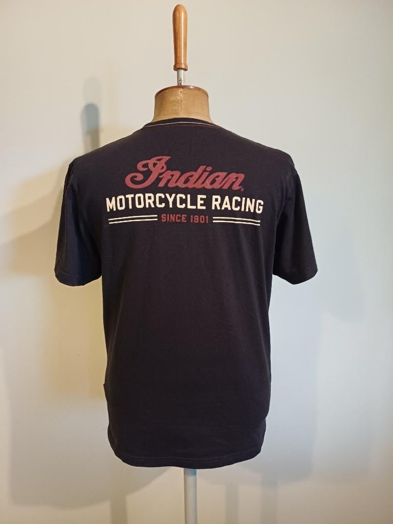 INDIAN RACING motorcycle T-shirt maat M vintage shirt, Maat 48/50 (M), Zwart, Ophalen of Verzenden, Zo goed als nieuw