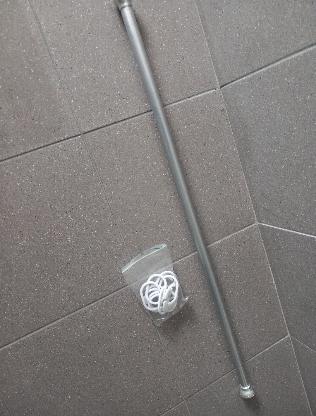 douchestang 85cm plus,12 Douchegordijn > geldrop ringen, Ophalen of Verzenden, Wit