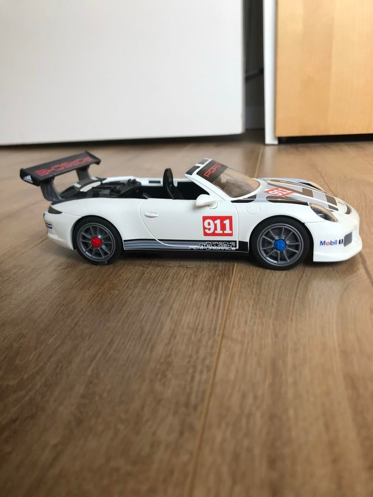 Playmobil Porsche 911 met coureur en pitstop, Ophalen of Verzenden, Gebruikt