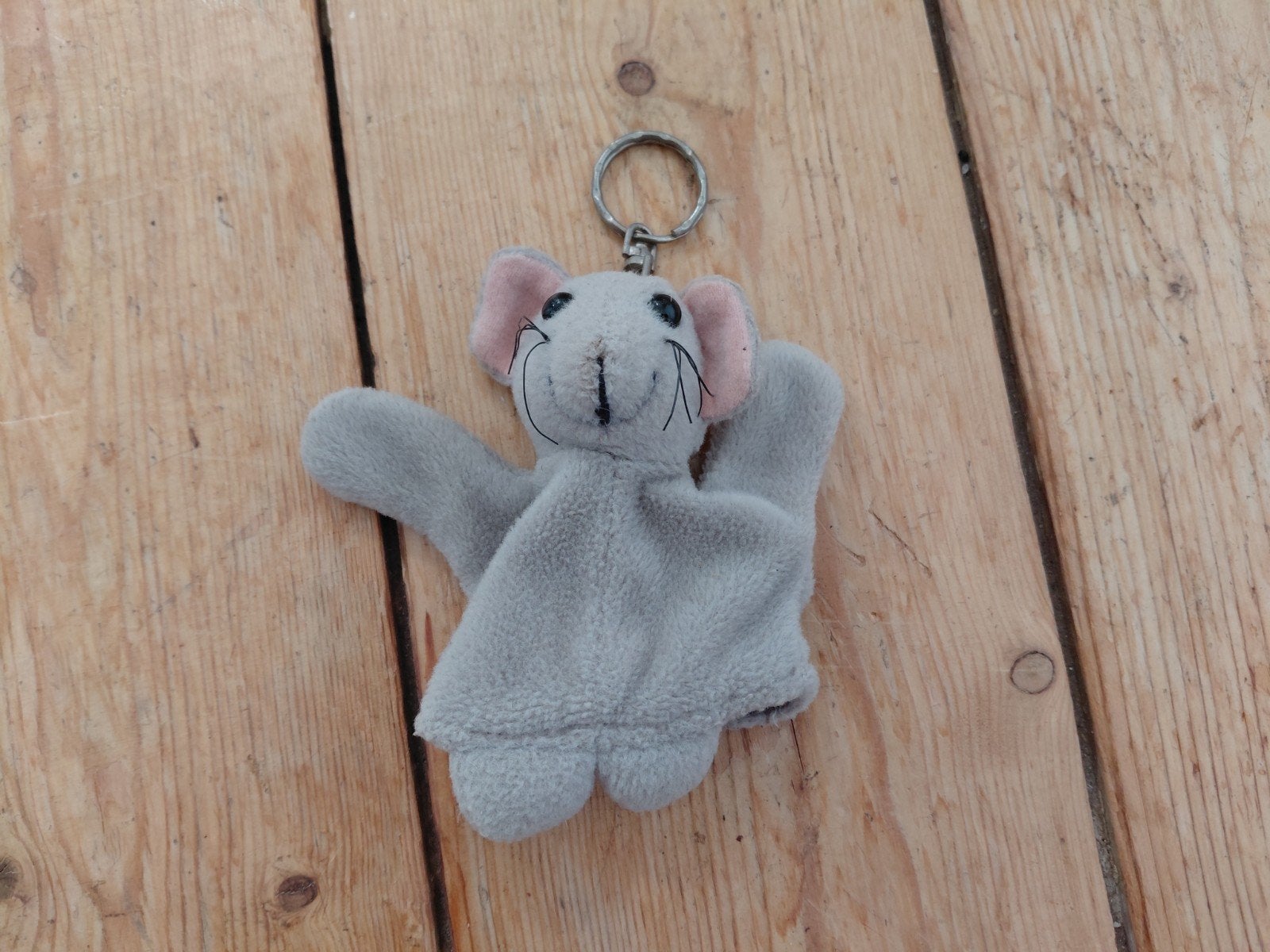 Sleutelhanger muis mouse handpoppetje vingerpoppetje knuffel, Ophalen of Verzenden, Gebruikt, Knuffel of Figuurtje