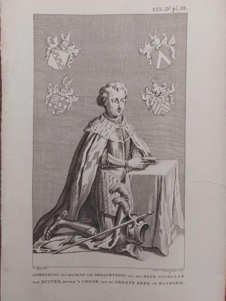 7 / Nicolaas van Ruiven in de Grote kerk te Haarlem, Ophalen of Verzenden