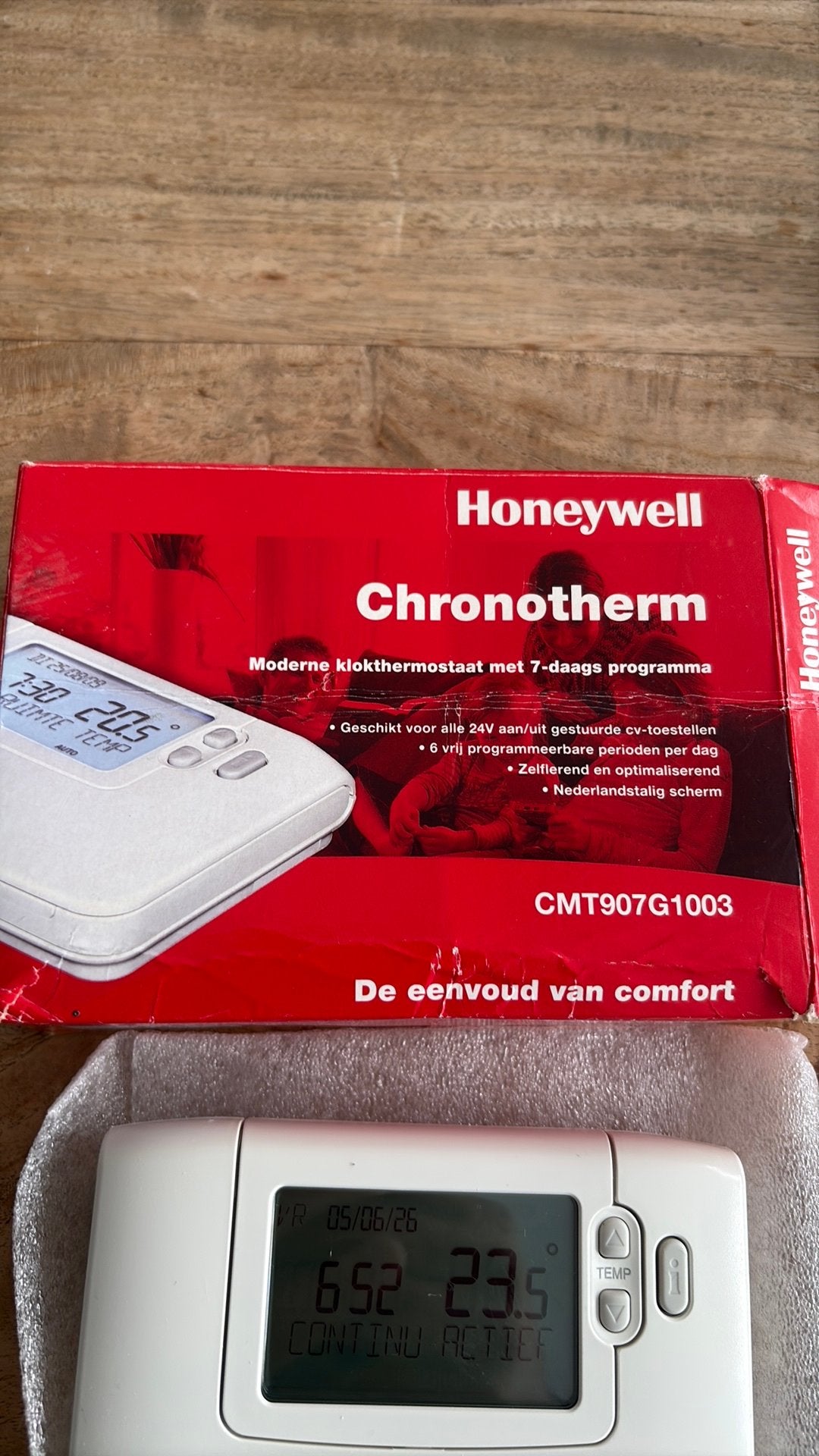 2 x Honeywell Chronotherm CMT907G1003 Klokthermostaat, Doe-het-zelf en Verbouw, Thermostaten, Ophalen, Slimme thermostaat, Zo goed als nieuw