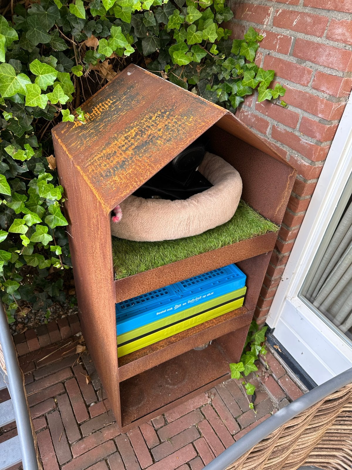 Katten hok corten staal, Dieren en Toebehoren, Ophalen