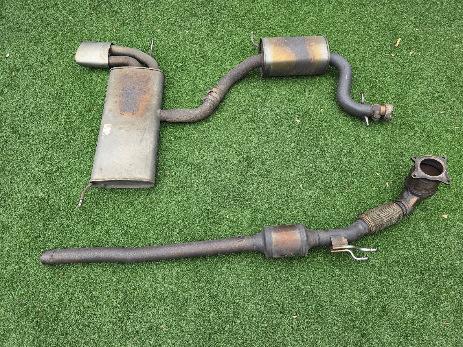 Seat Leon 1P 2.0 TFSI Cupra Uitlaat Oem Downpipe Einddemper, Auto-onderdelen, Ophalen, Gebruikt, Seat