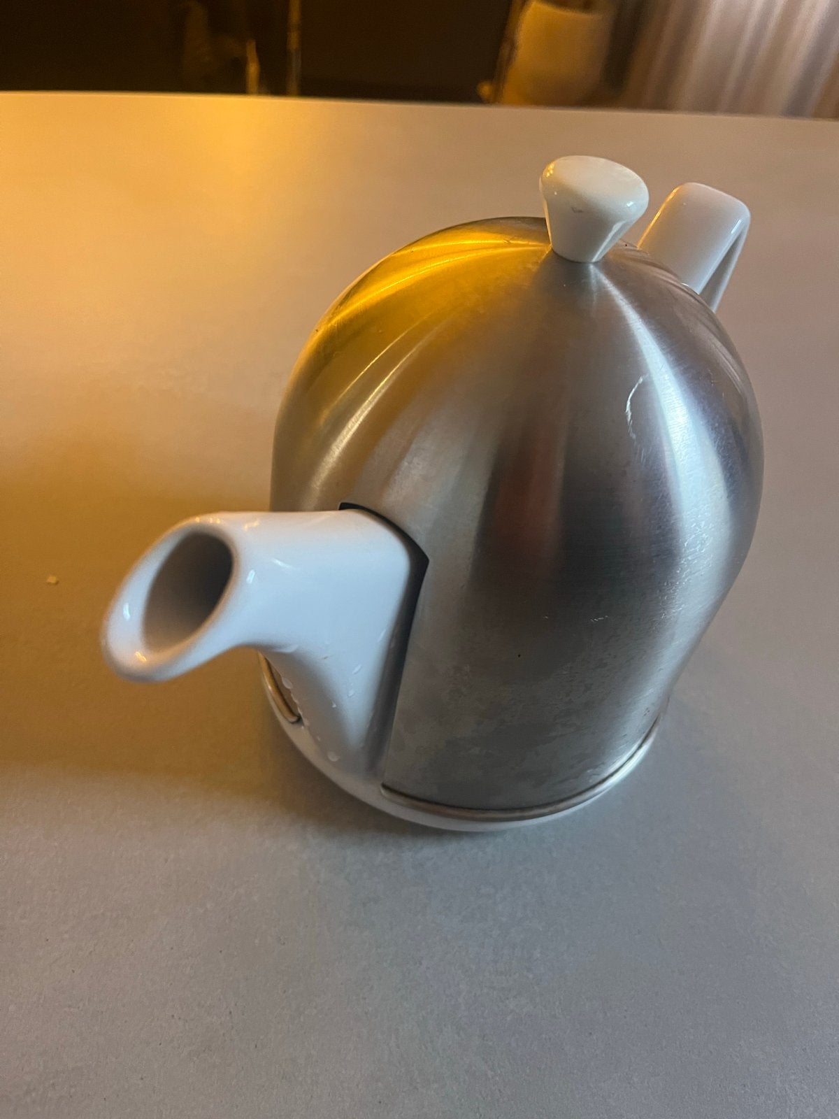 Bredemeijer Cosy Manto Theepot - Wit/RVS, Theepot/fluitketel, Bredemeijer, Ophalen of Verzenden, Zo goed als nieuw