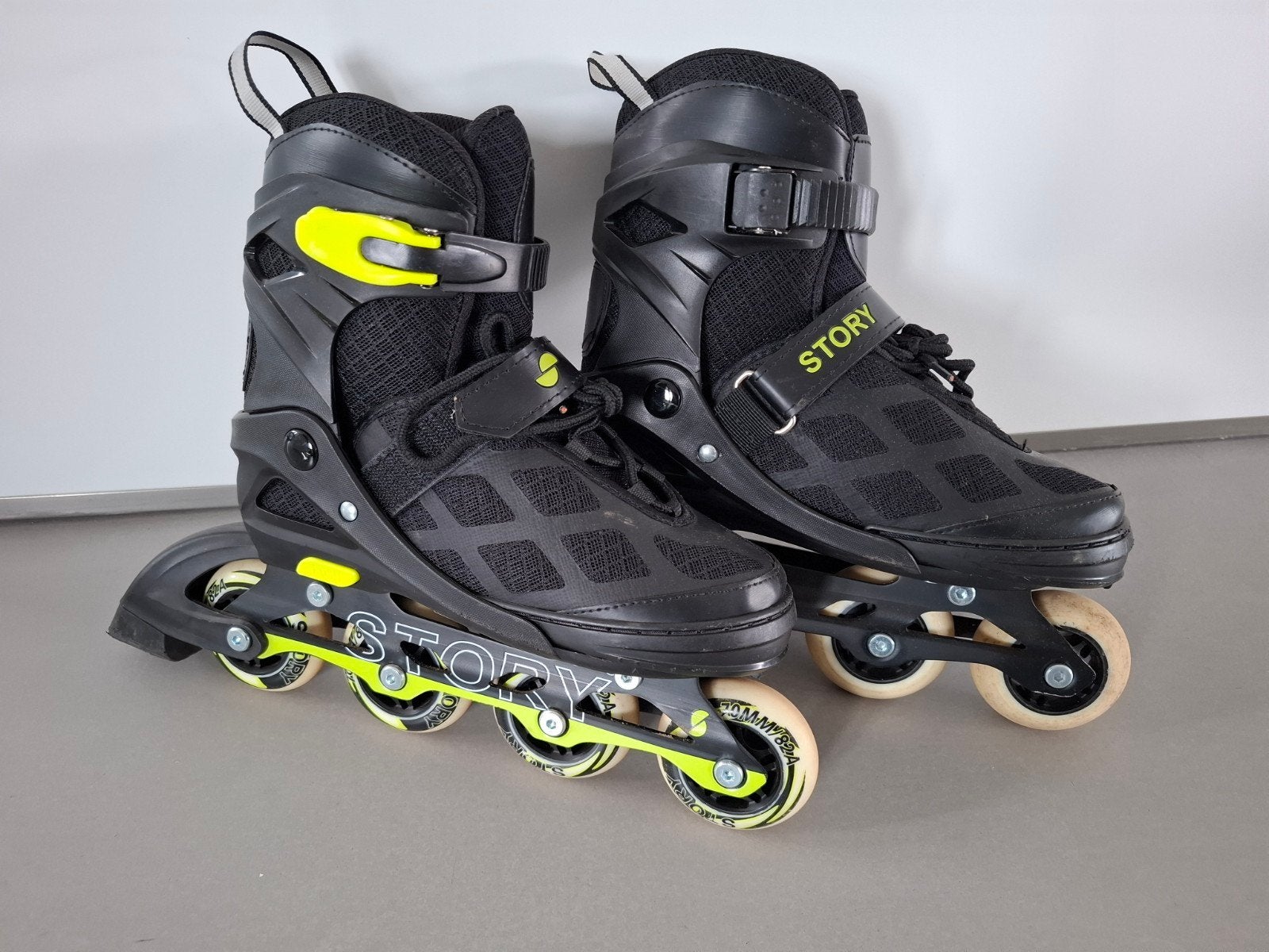 story midnight skeelers, inline skates maat 35-38, Sport en Fitness, Skeelers, Verstelbaar, Kinderen, Zo goed als nieuw, Inline skates 4 wielen