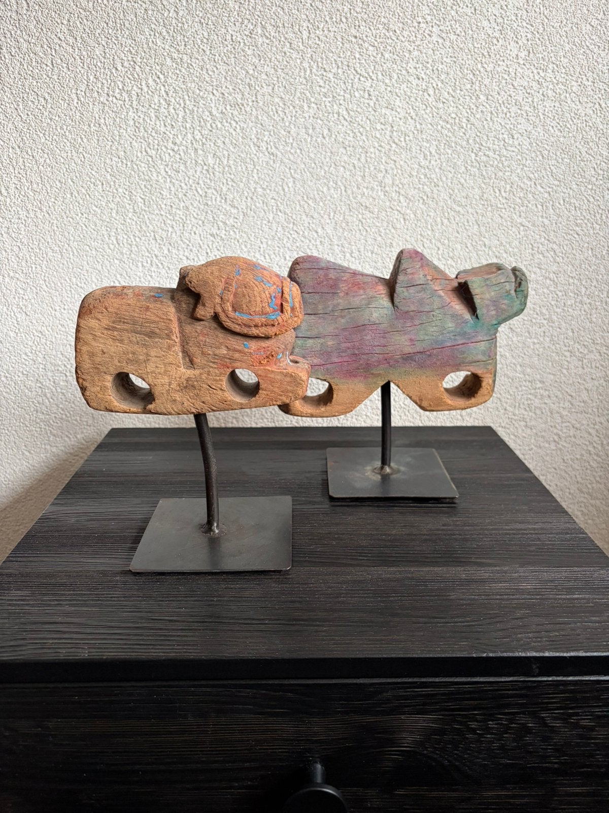 Oud houten Indonesishe ornamenten, Ophalen of Verzenden, Zo goed als nieuw, Hout