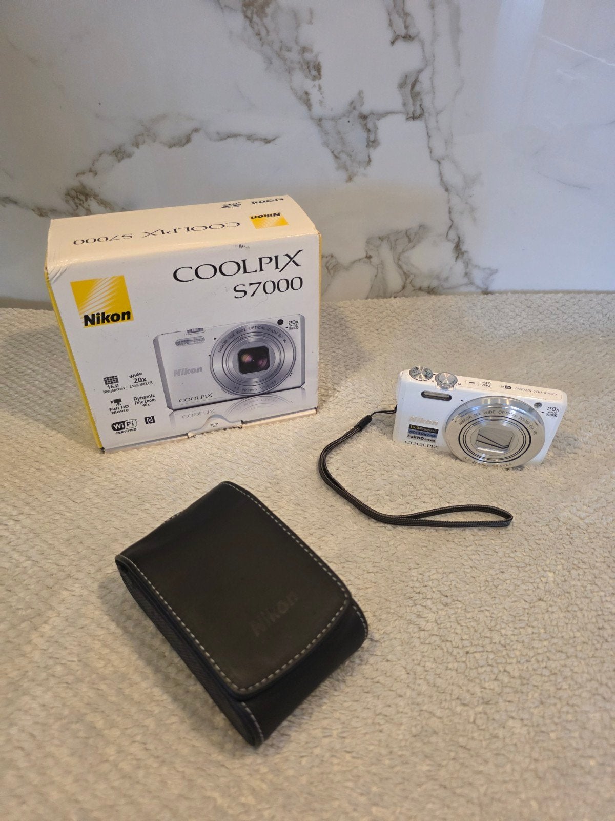 Nikon Coolpix S7000 Wit Compleet Met Doos, Audio, Tv en Foto, Fotocamera's Digitaal, Handleiding, 16 megapixels, Ophalen of Verzenden