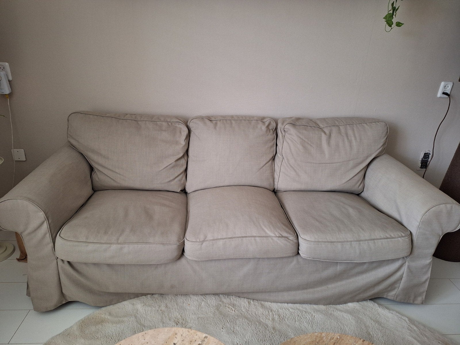 *gratis* Ikea Ektorp bank taupe, Ophalen, Gebruikt, Stof