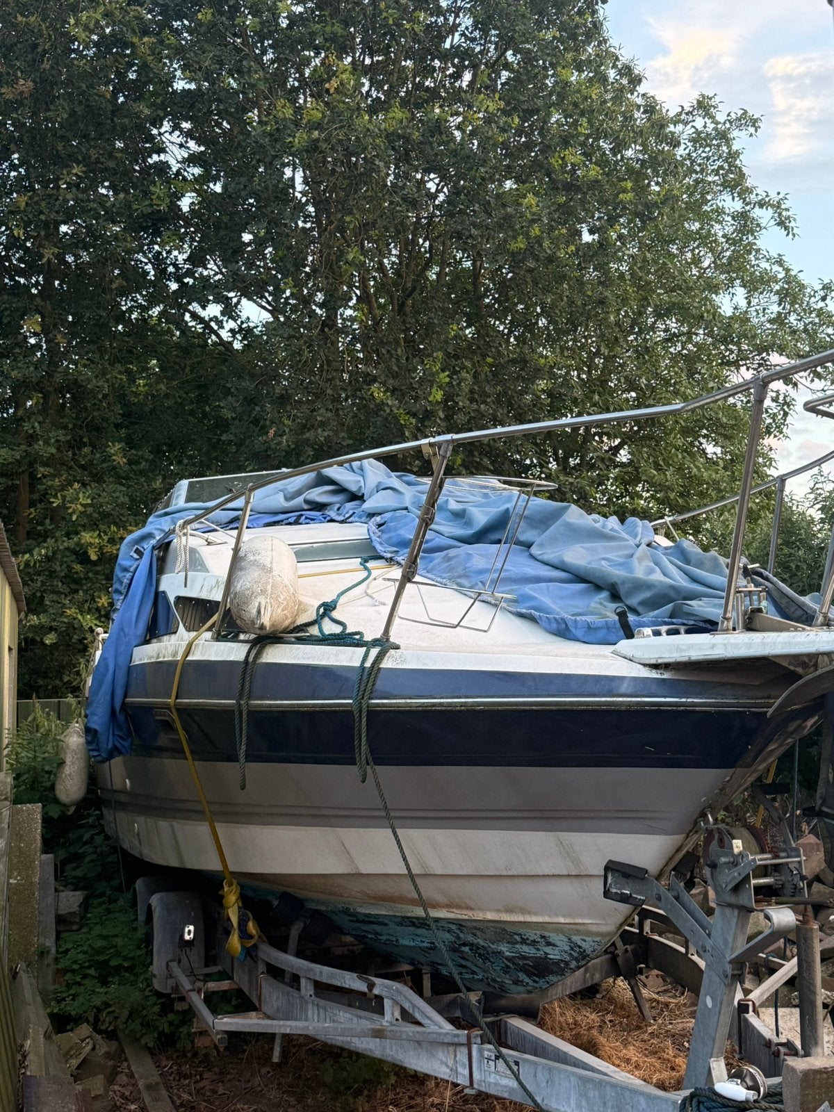 Casco bayliner ciera 2455 zonder trailer - Project, Watersport en Boten, Motorboten en Motorjachten, Ophalen, Gebruikt, Afdekzeil