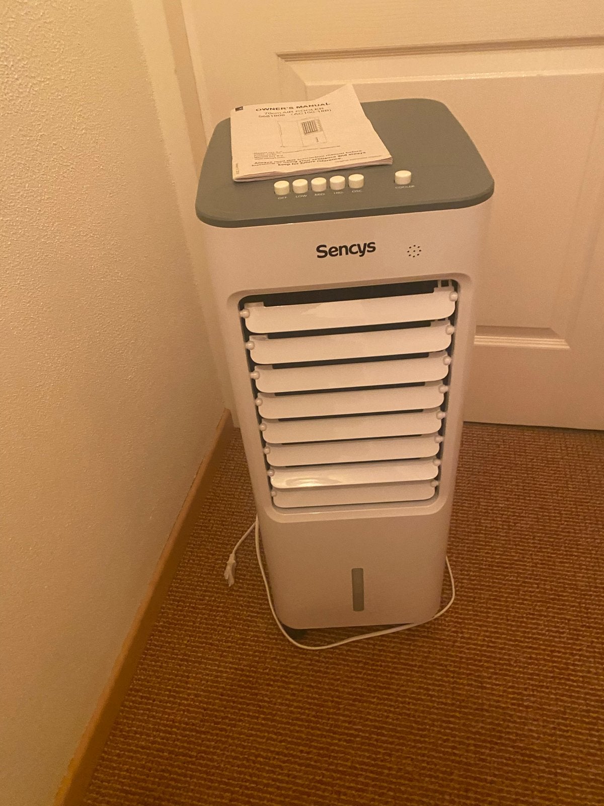 Sencys Mobiele aircooler, Witgoed en Apparatuur, Airco's, Zo goed als nieuw, Mobiele airco, Minder dan 60 m³, 3 snelheden of meer