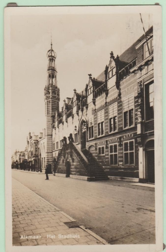 Alkmaar Het Stadhuis 1938., Ophalen, 1920 tot 1940, Gelopen, Noord-Holland