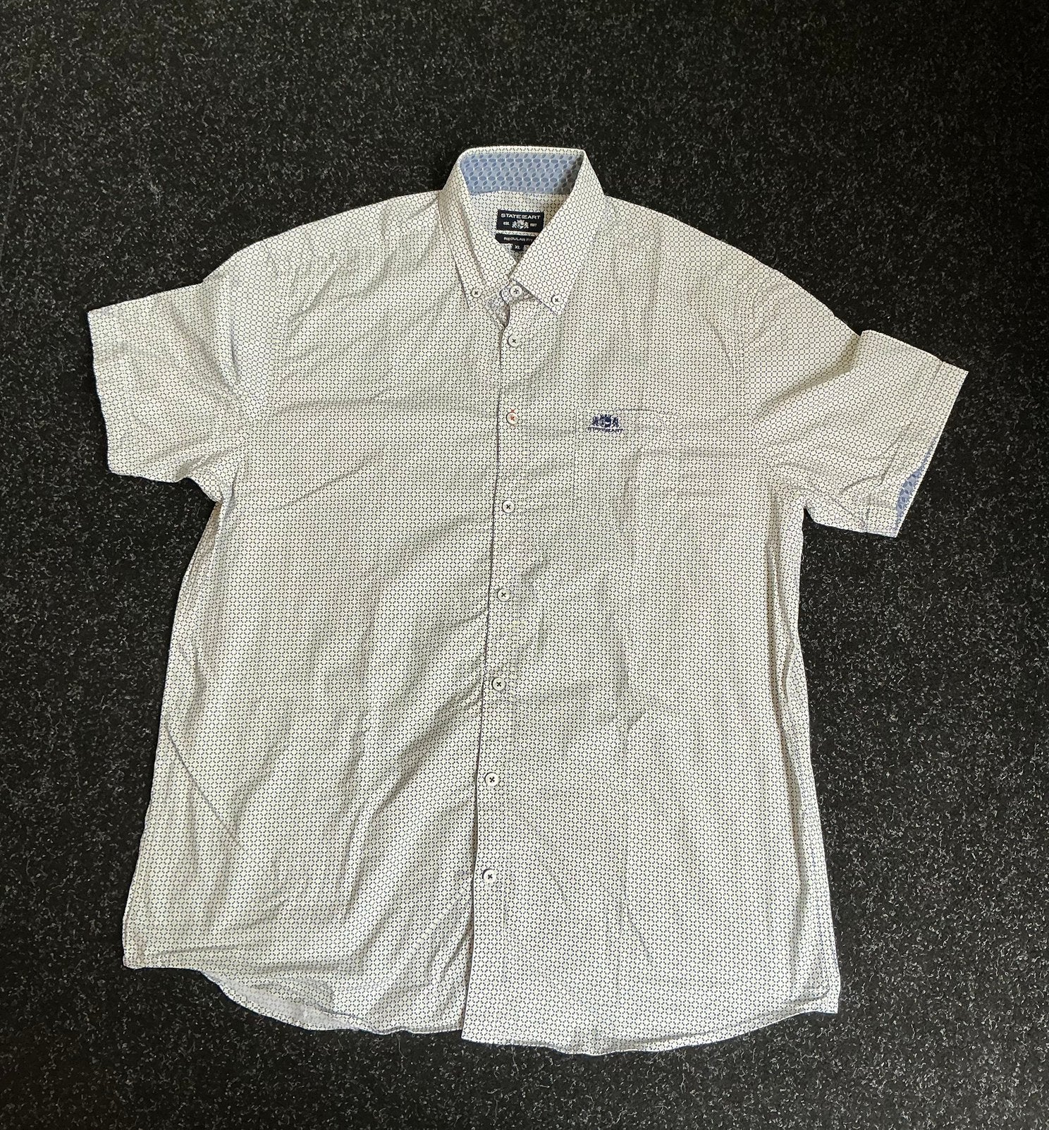 State of art overhemd korte mouwen, xl, Verzenden, Zo goed als nieuw, Blauw, Halswijdte 43/44 (XL)