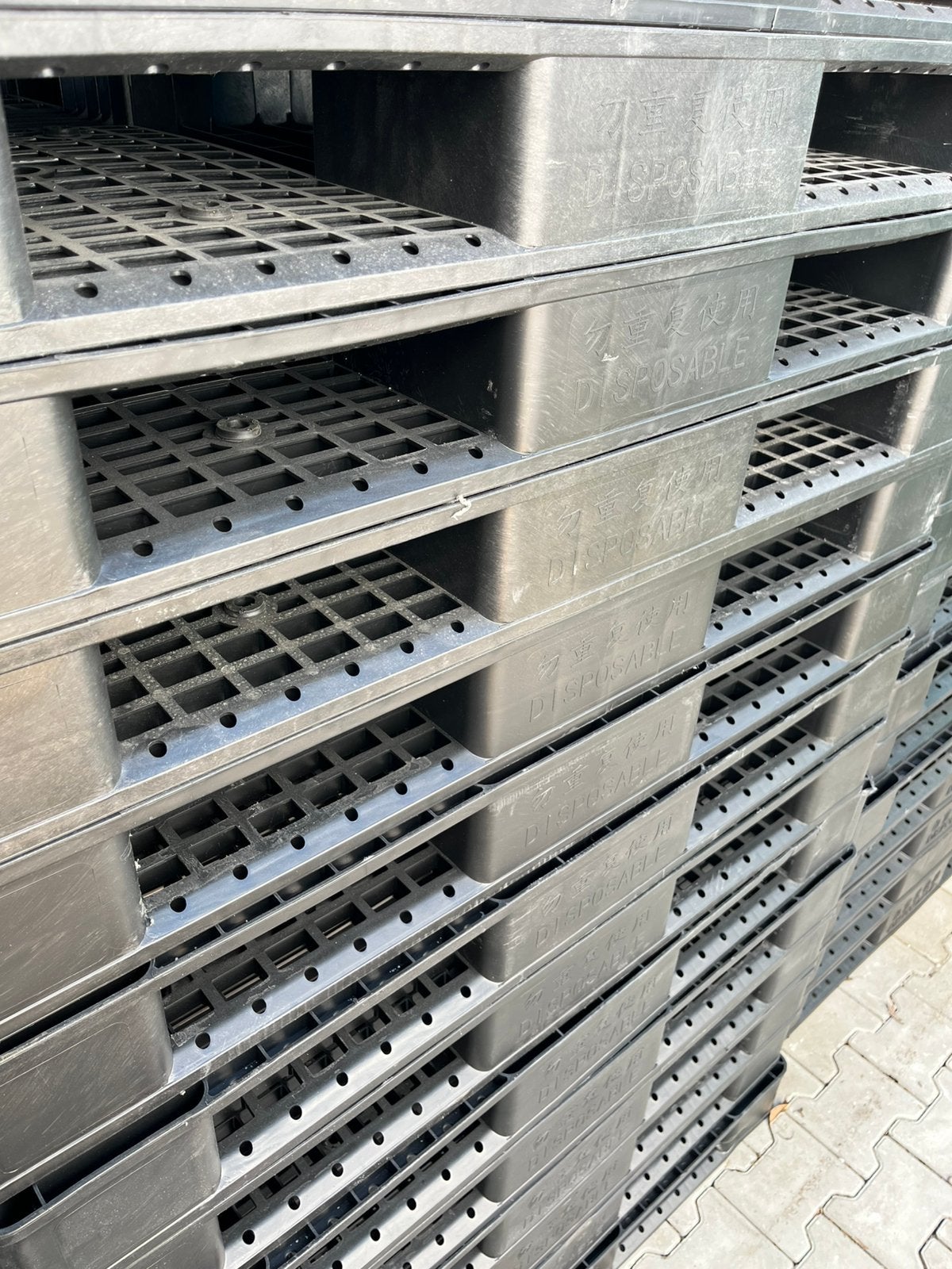 Te koop partij grote kunstof plastic pallets vlonder 140X110, Ophalen of Verzenden, Zo goed als nieuw, Kunststof
