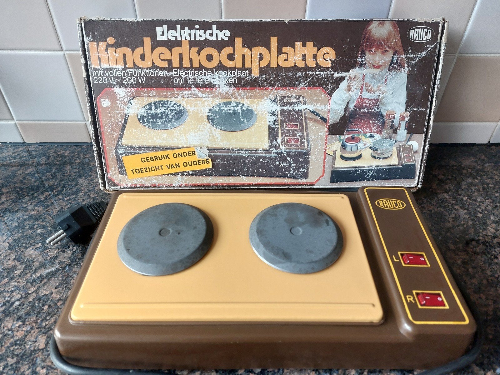 ELEKTRISCHE KINDERKOOKPLAAT van RAUCO in ORIGINELE DOOS, Ophalen of Verzenden
