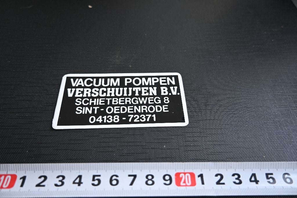 sticker Sint Oedenrode VERSCHUIJTEN BV Vacuum pompen, Ophalen, Zo goed als nieuw