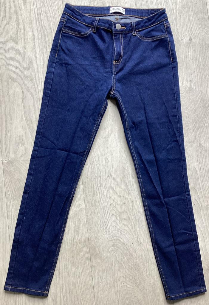 Donkerblauwe spijkerbroek jeans maat 40 van Janina, Kleding | Dames, Spijkerbroeken en Jeans, Blauw, Ophalen of Verzenden, Zo goed als nieuw